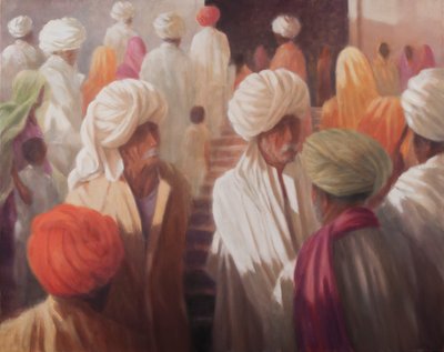 En la entrada del templo, 2012 de Lincoln Seligman